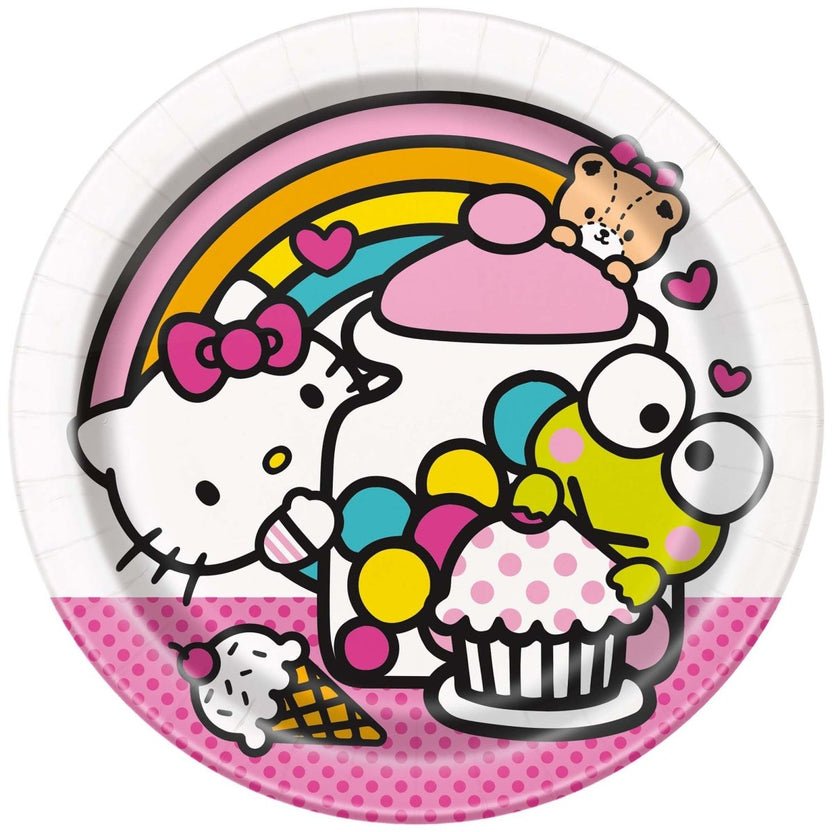 Hello Small Hello Kitty and Friends Small Dessert Paper Plates | Party Supplies ...