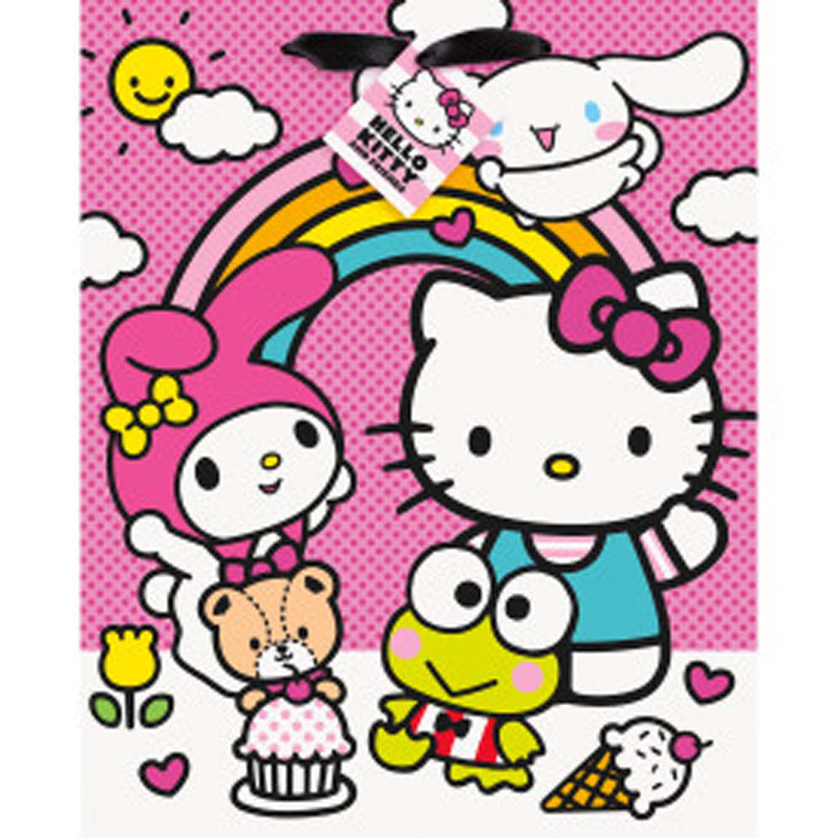 UNIQUE PARTY FAVORS Kids Birthday Hello Kitty and Friends Large Gift Bag, 1 Count 011179437270
