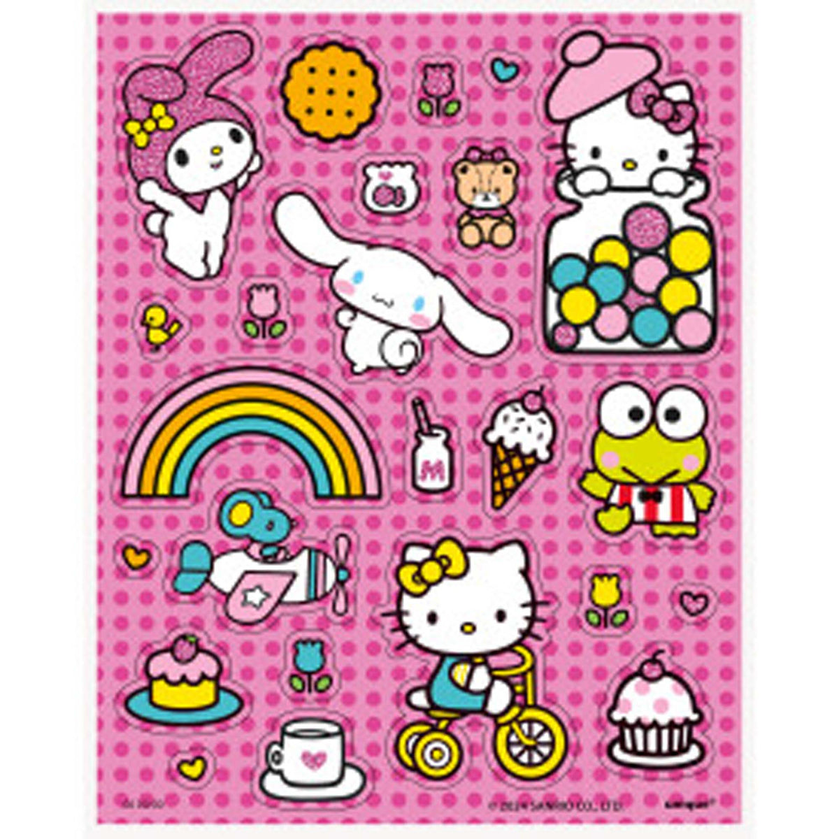 UNIQUE PARTY FAVORS Kids Birthday Hello Kitty and Friends Sticker Sheets, 4 Count 011179437214