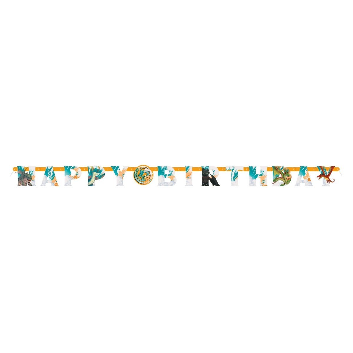 UNIQUE PARTY FAVORS Kids Birthday How to Train your Dragon Birthday Jointed Banner, 75 Inches, 1 Count 011179156009