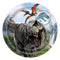 UNIQUE PARTY FAVORS Kids Birthday Jurassic World Birthday Large Round Lunch Paper Plates, 9 Inches, 8 Count 011179154289