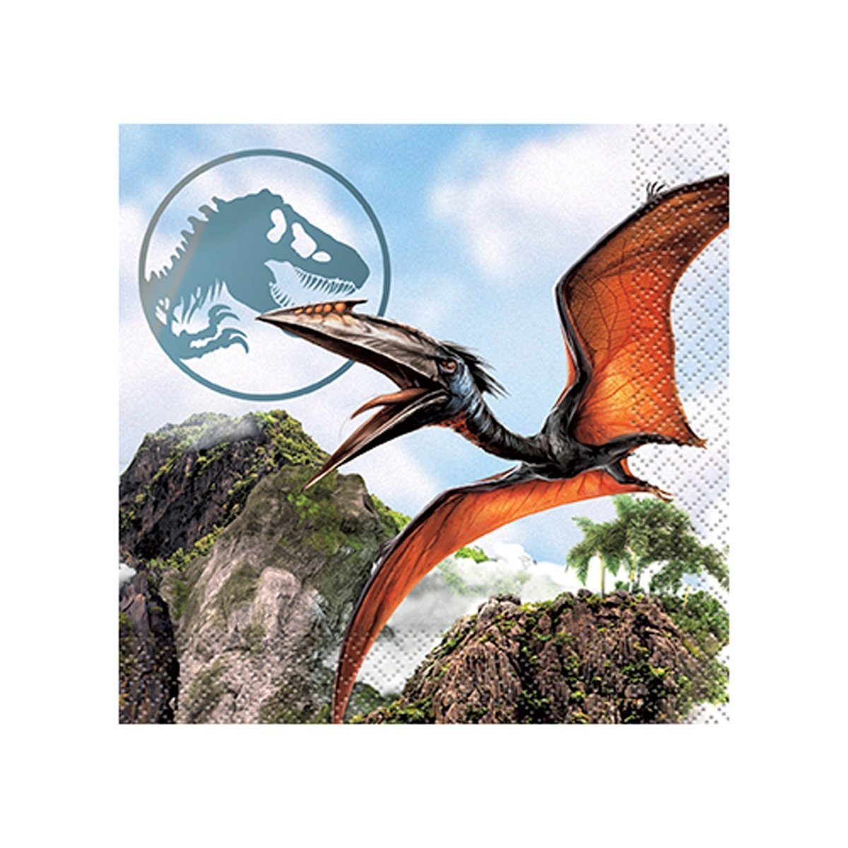 UNIQUE PARTY FAVORS Kids Birthday Jurassic World Birthday Small Beverage Napkins, 16 Count 011179520312