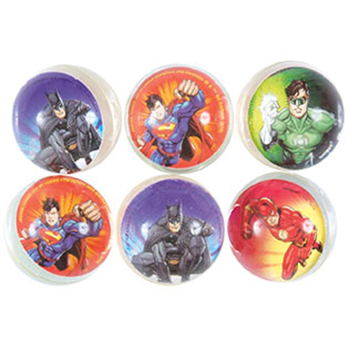 UNIQUE PARTY FAVORS Kids Birthday Justice League Bounce Balls, 6 Count 011179499786