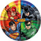 UNIQUE PARTY FAVORS Kids Birthday Justice League Large Round Lunch Paper Plates, 9 Inches, 8 Count 011179499656
