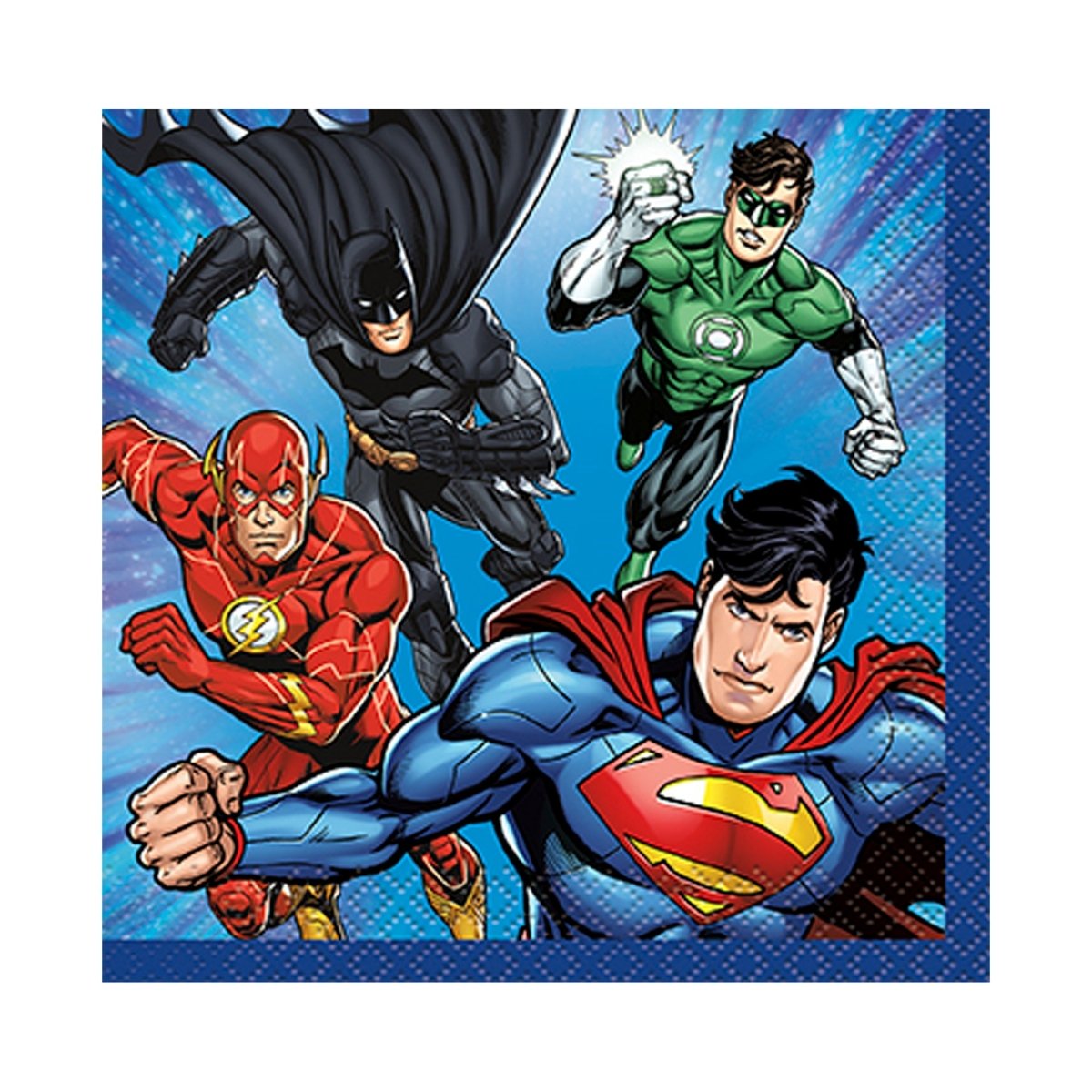 UNIQUE PARTY FAVORS Kids Birthday Justice League Small Beverage Napkins, 16 Count 011179499618