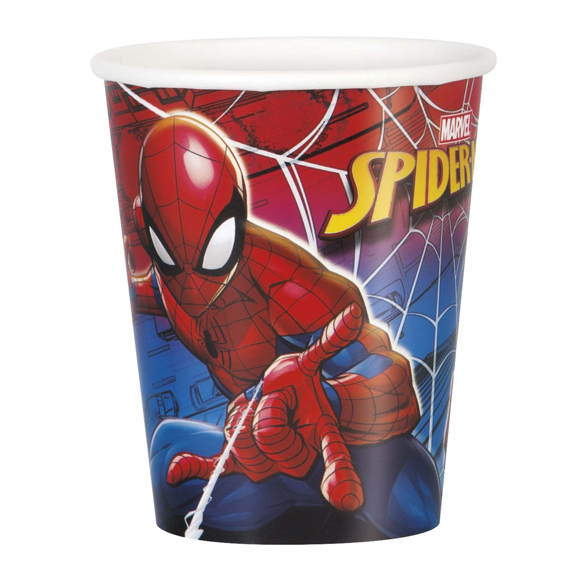UNIQUE PARTY FAVORS Kids Birthday Marvel Spider-Man Birthday Party Paper Cups, 9 Oz, 8 Count