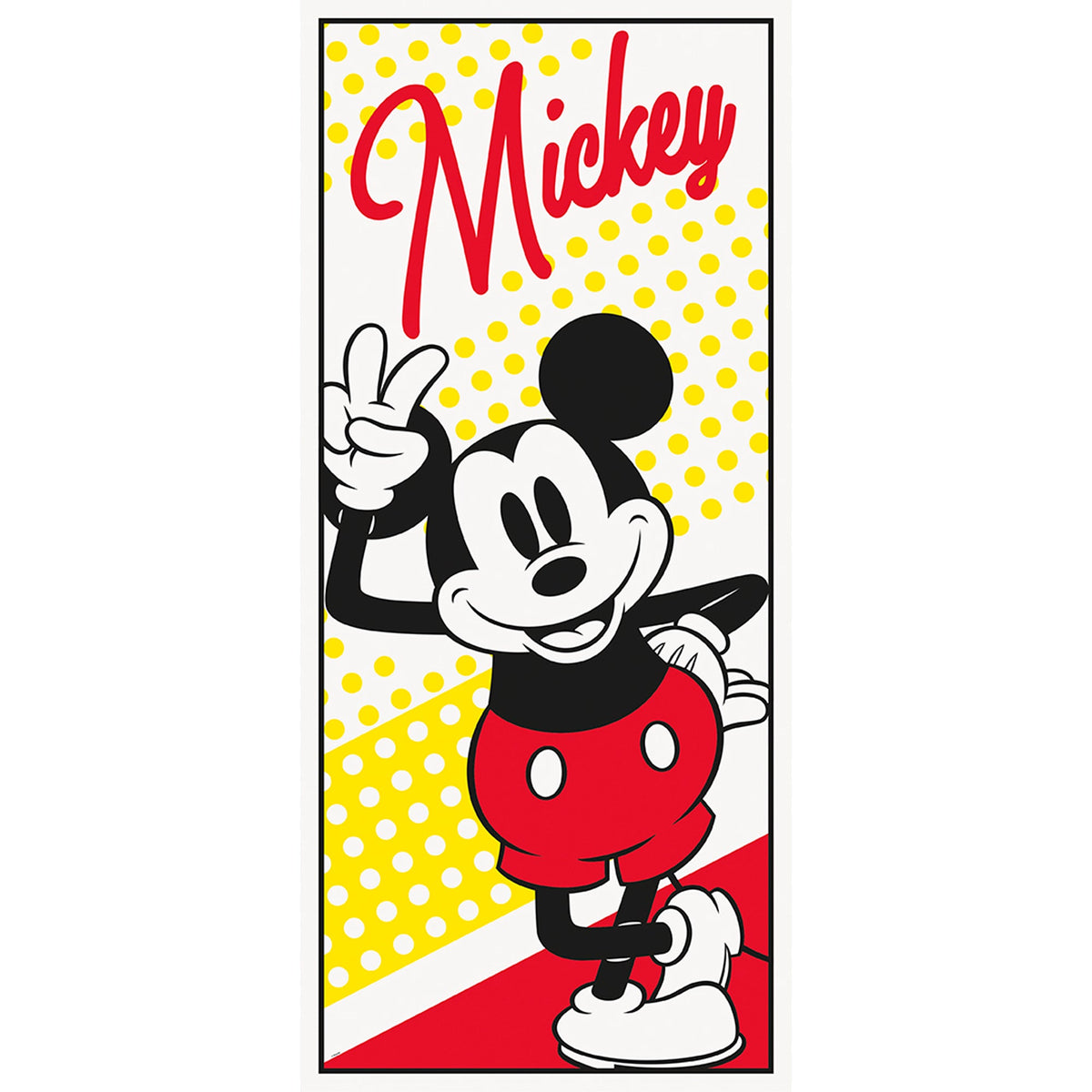 UNIQUE PARTY FAVORS Kids Birthday Mickey Mouse Birthday Door Poster, Disney, 27 x 60 Inches, 1 Count 011179234622