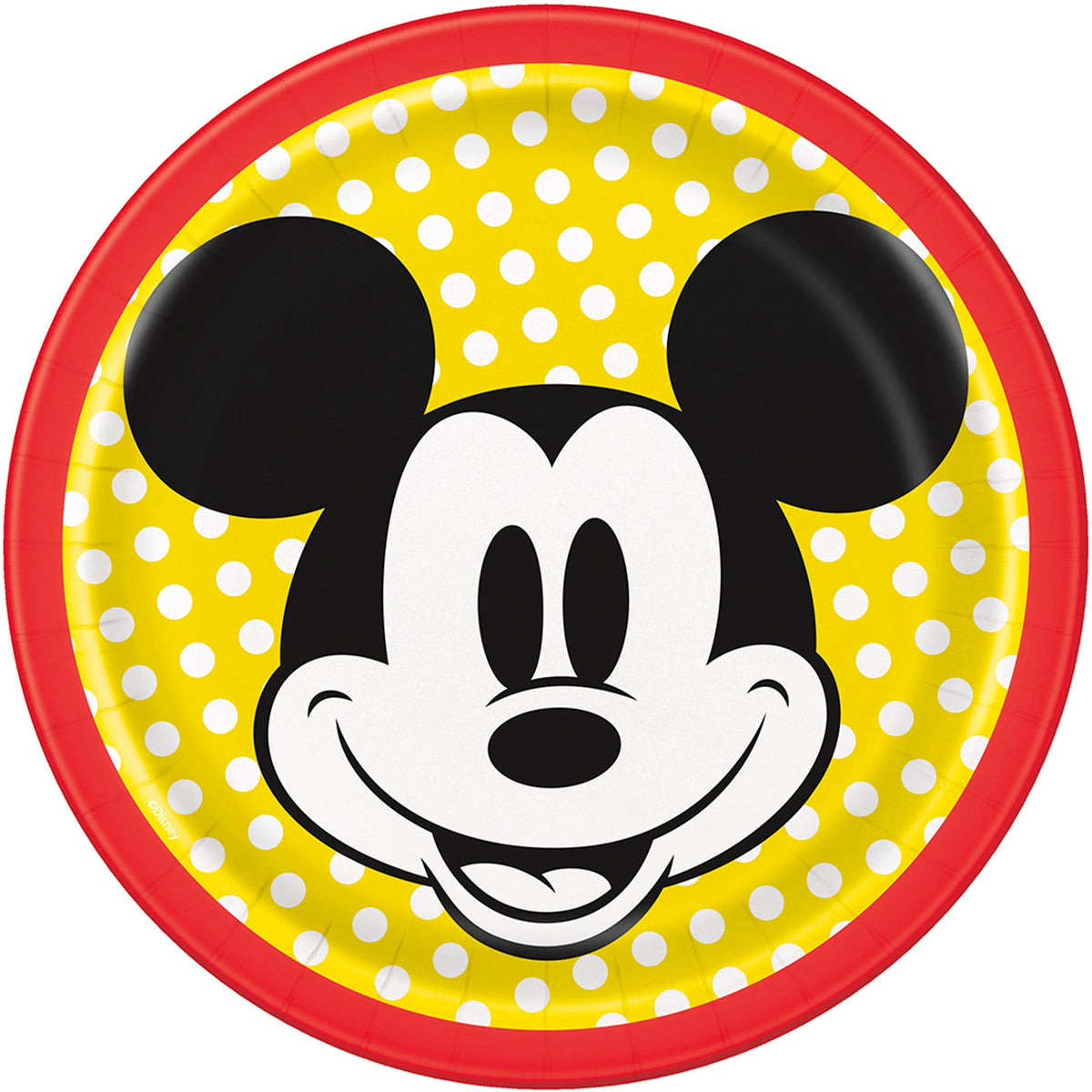 UNIQUE PARTY FAVORS Kids Birthday Mickey Mouse Birthday Small Round Dessert Paper Plates, Disney, 7 Inches, 8 Count 011179784844