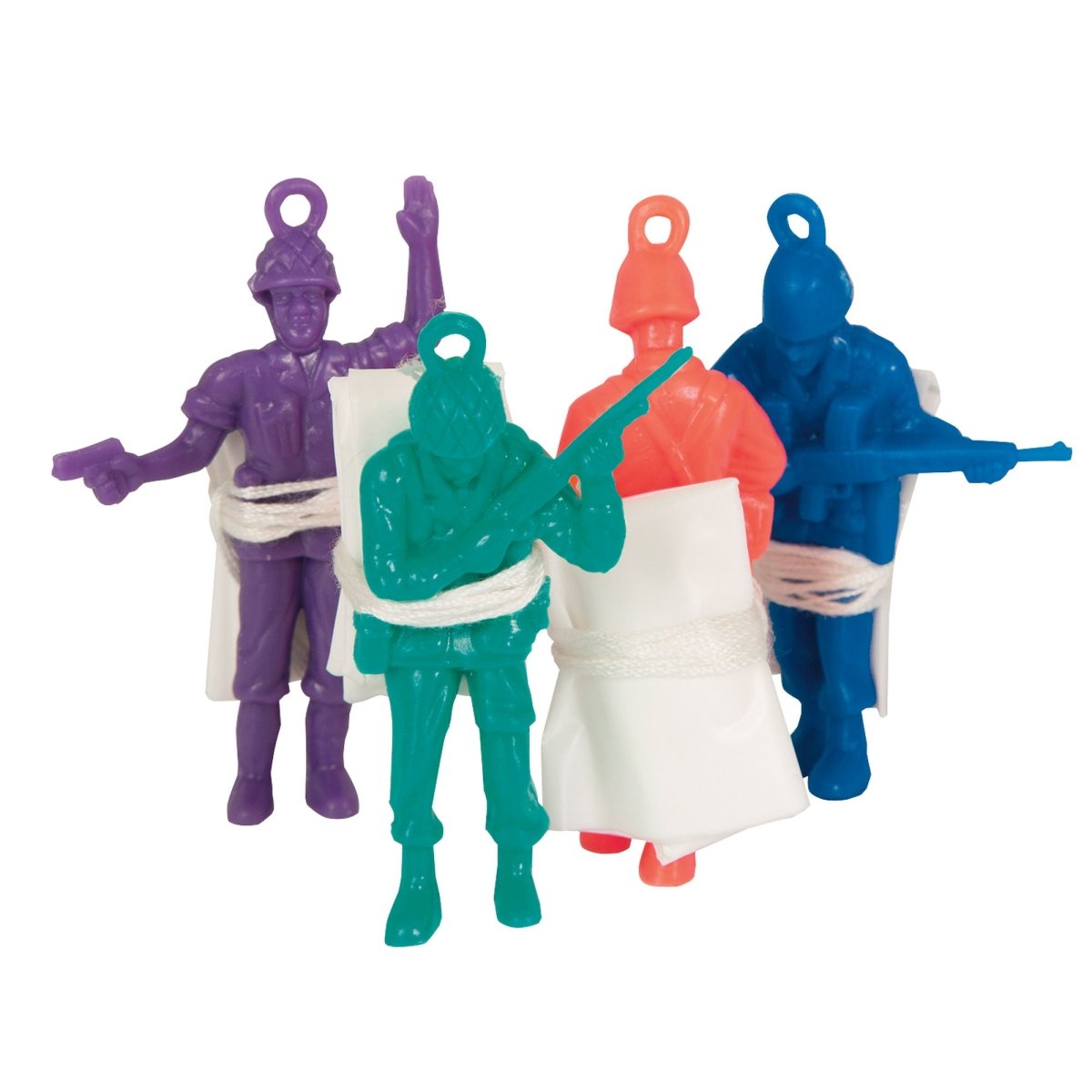 UNIQUE PARTY FAVORS Kids Birthday Parachute Figures, 2 Inches, 6 Count 011179847884