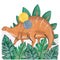 UNIQUE PARTY FAVORS Kids Birthday Partying Dinosaurs Birthday Large Dino Shaped Lunch Napkins, 16 Count 011179134892