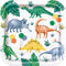 UNIQUE PARTY FAVORS Kids Birthday Partying Dinosaurs Birthday Large Square Lunch Paper Plates, 9 Inches, 8 Count 011179135455