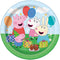 UNIQUE PARTY FAVORS Kids Birthday Peppa Pig Birthday Small Round Dessert Paper Plates, 7 Inches, 8 Count 011179782147