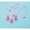 UNIQUE PARTY FAVORS Kids Birthday Pink Star Bubble Necklaces, 4 Count 011179847006