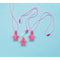 UNIQUE PARTY FAVORS Kids Birthday Pink Star Bubble Necklaces, 4 Count 011179847006