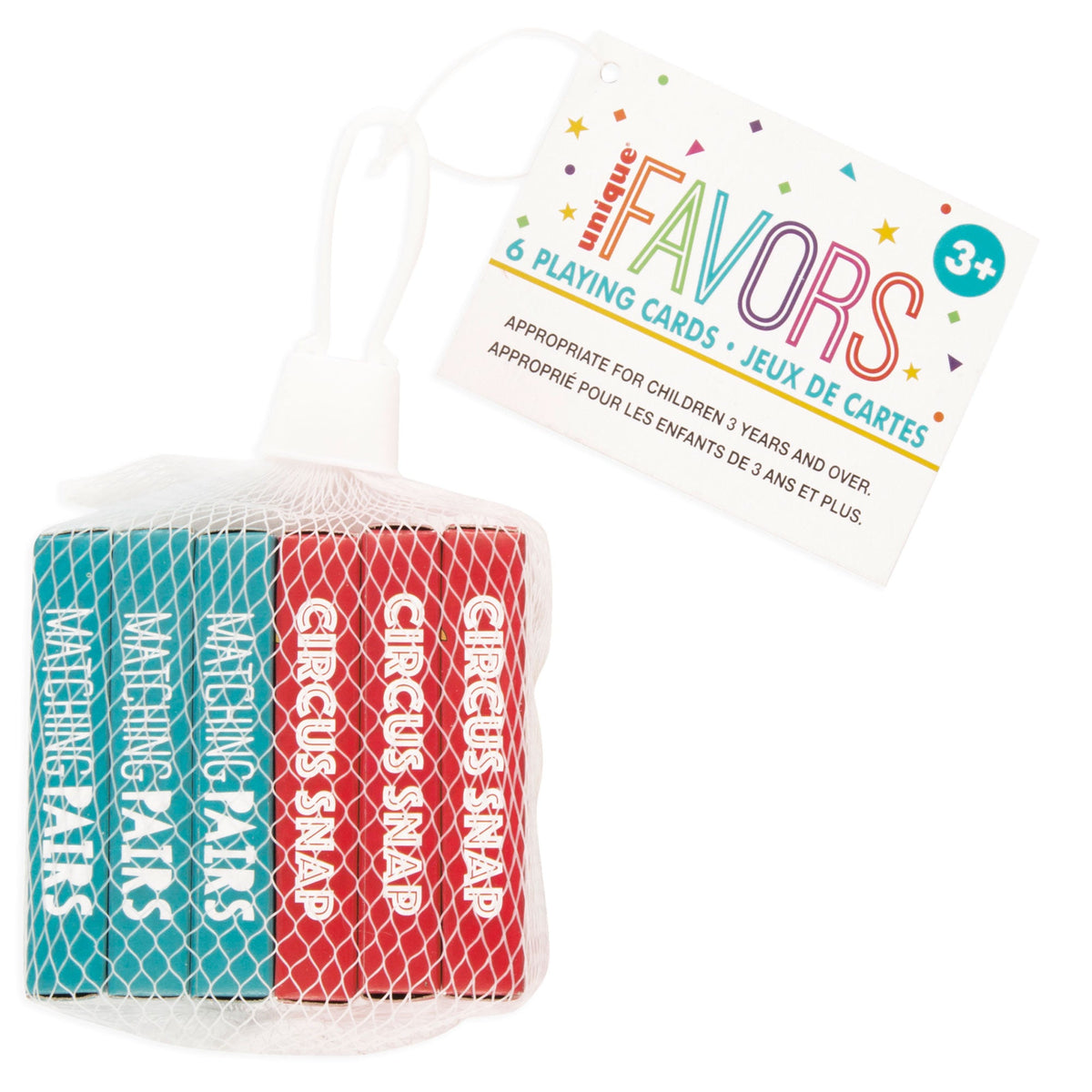 UNIQUE PARTY FAVORS Kids Birthday Playing Cards, 6 Count 011179740284