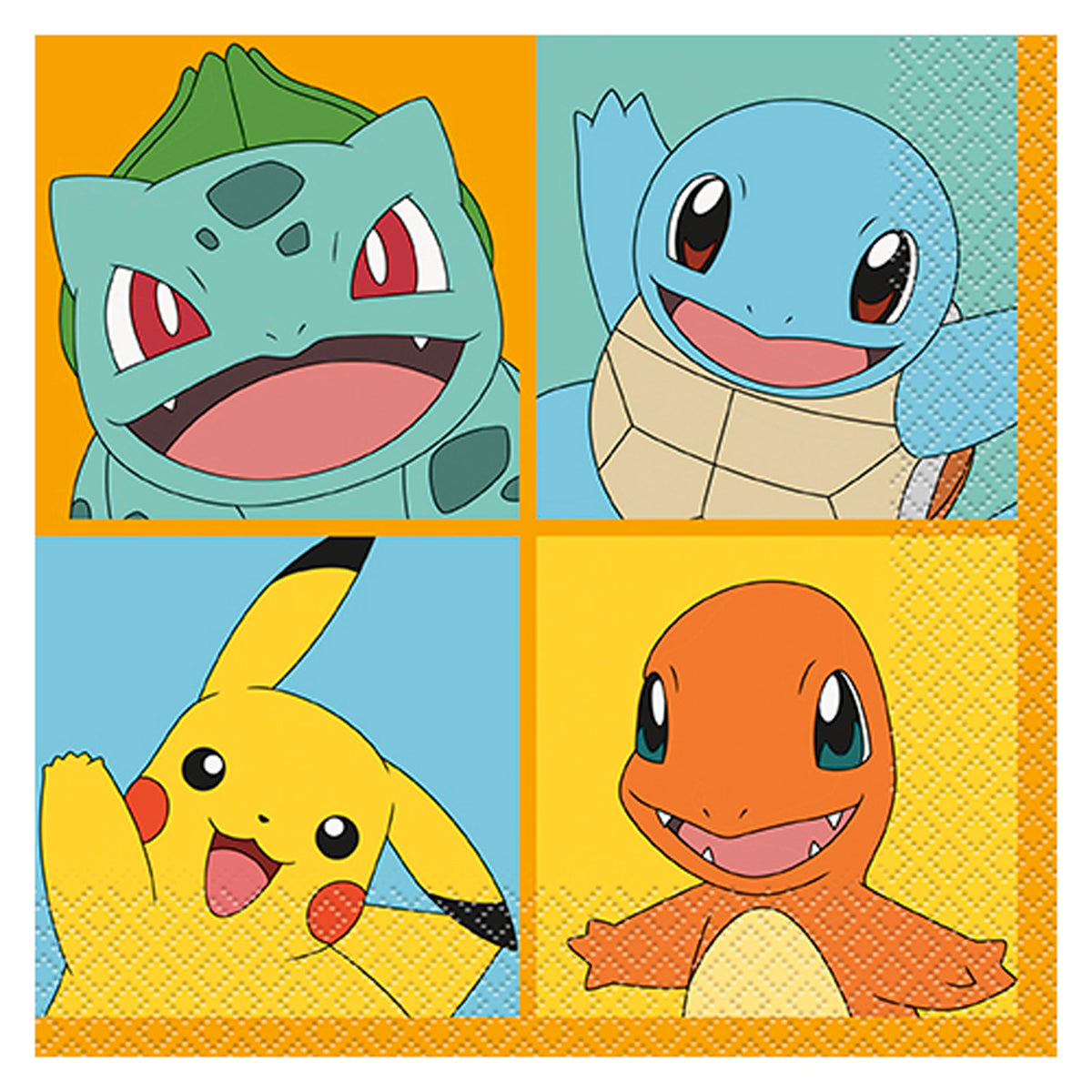 UNIQUE PARTY FAVORS Kids Birthday Pokémon Birthday Large Lunch Napkins, 16 Count 011179156085