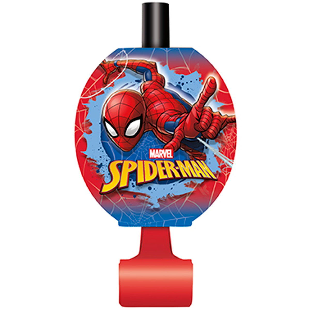UNIQUE PARTY FAVORS Kids Birthday Spider-Man Birthday Blowouts, Marvel, 8 Count 011179592326