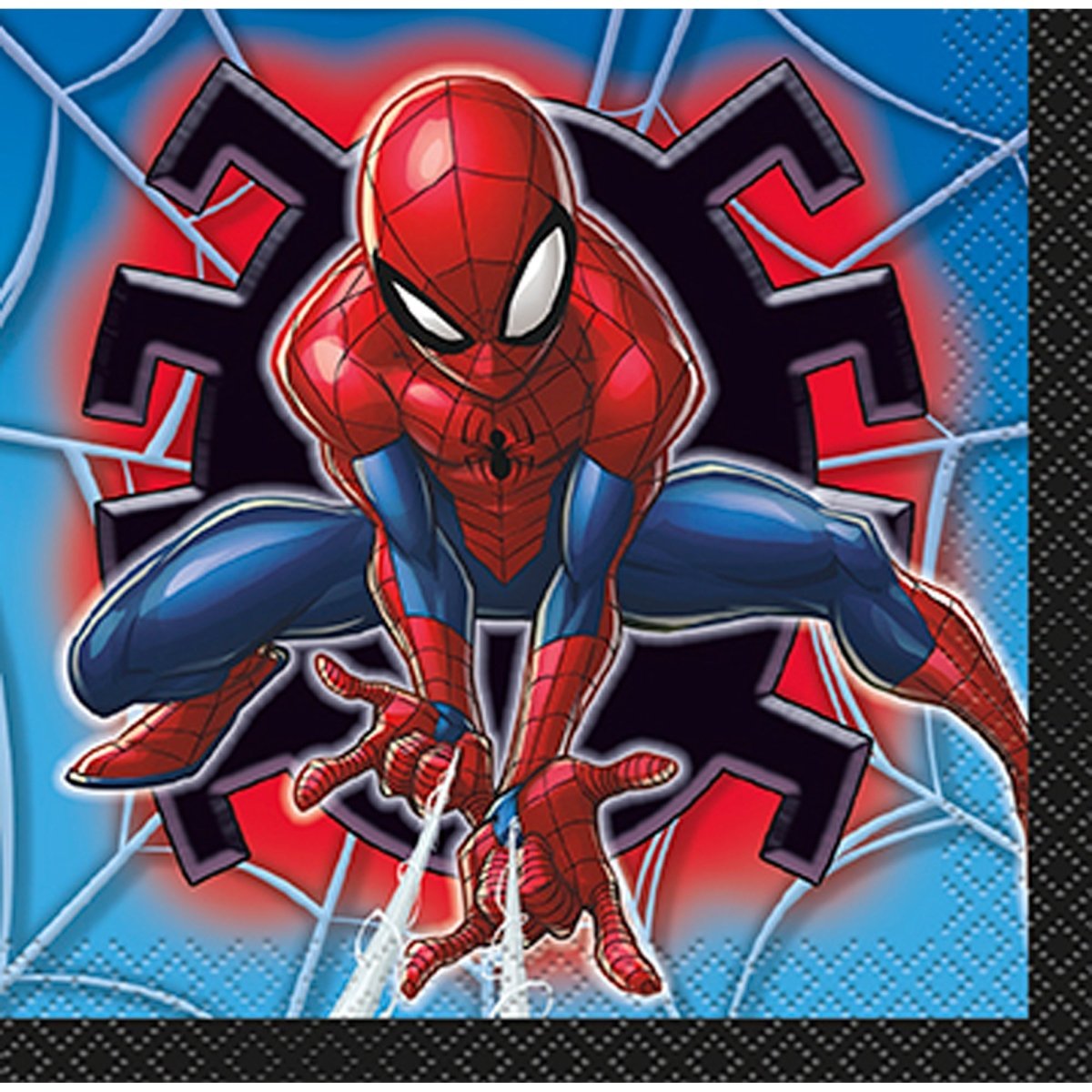 UNIQUE PARTY FAVORS Kids Birthday Spider-Man Birthday Small Beverage Napkins, Marvel, 16 Count 011179592210