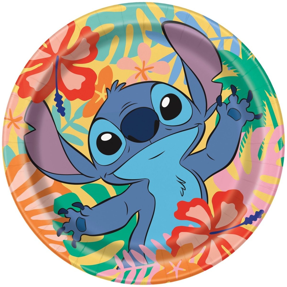 Stitch Rond Stitch Large Round Lunch Paper Plates, Disney, 9 Inches | Party Expert
