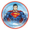 UNIQUE PARTY FAVORS Kids Birthday Superman Birthday Large Round Lunch Paper Plates, 9 Inches, 8 Count 011179156443
