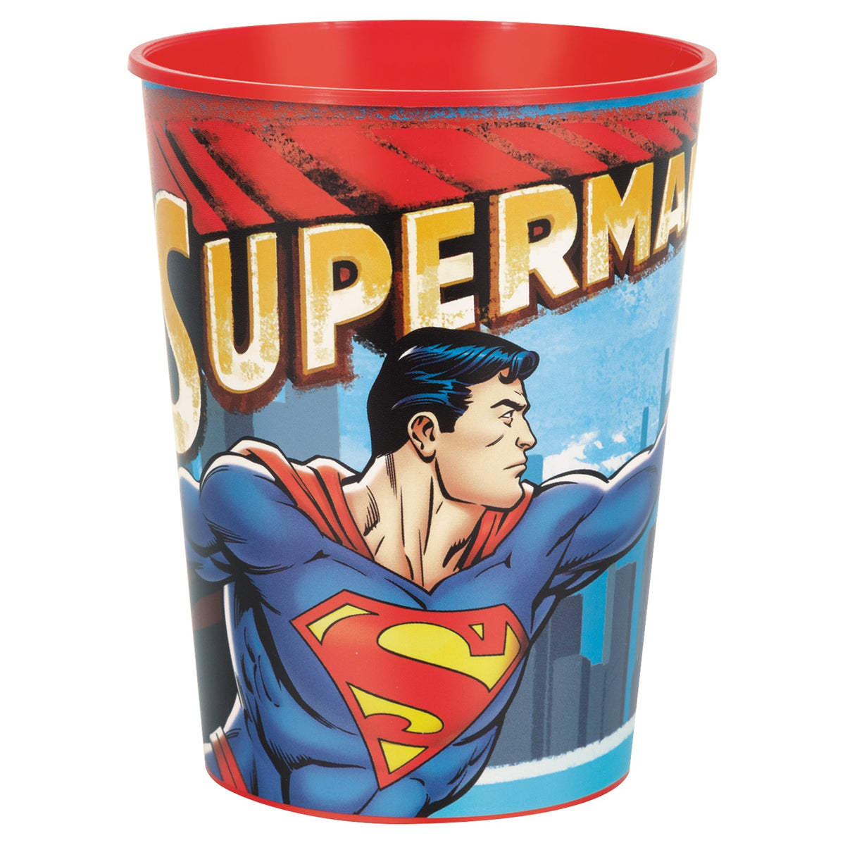 UNIQUE PARTY FAVORS Kids Birthday Superman Birthday Red Party Favour Cup, 16 Oz, 1 Count 011179156481