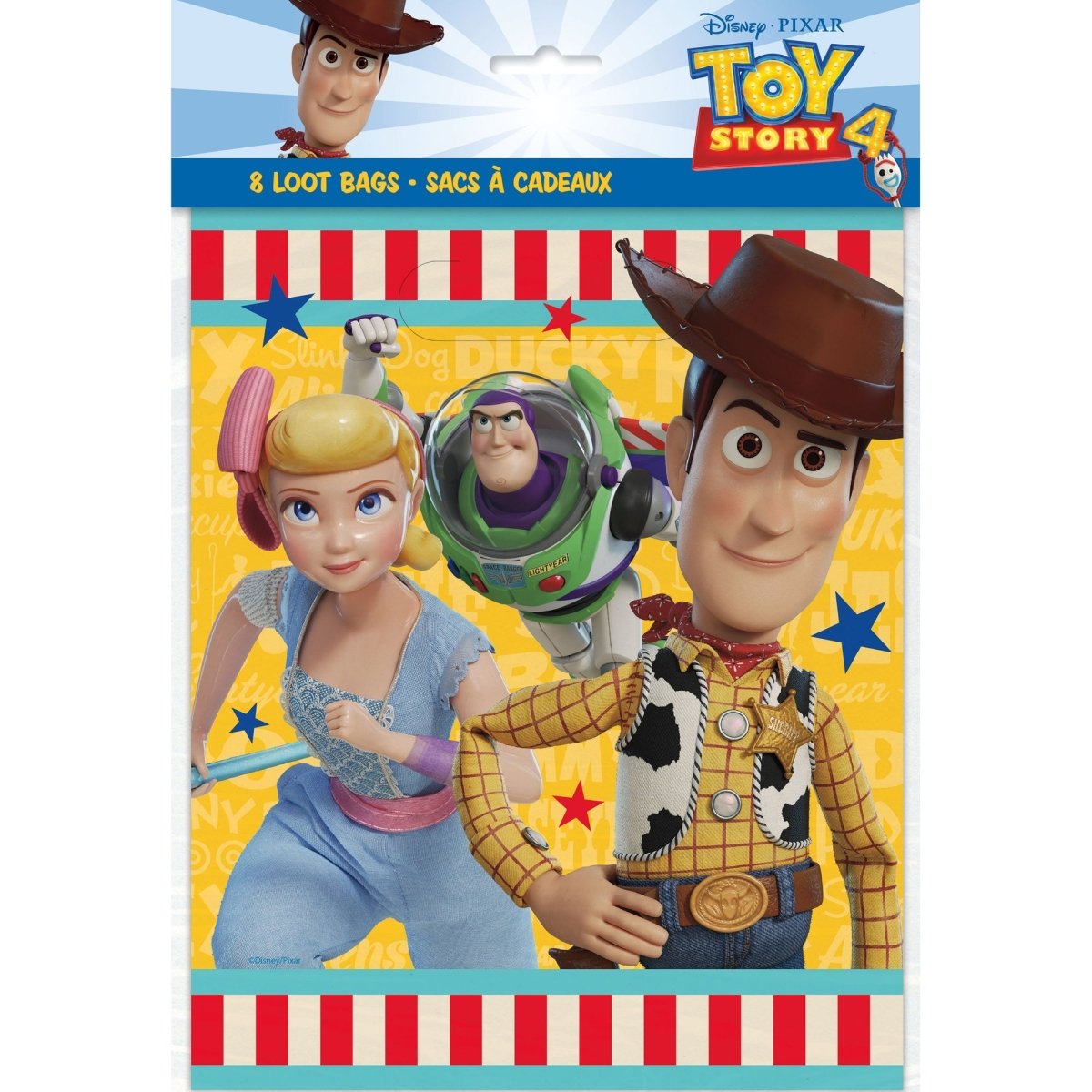 UNIQUE PARTY FAVORS Kids Birthday Toy Story Birthday Favour Bags, Disney, 8 Count 011179797639