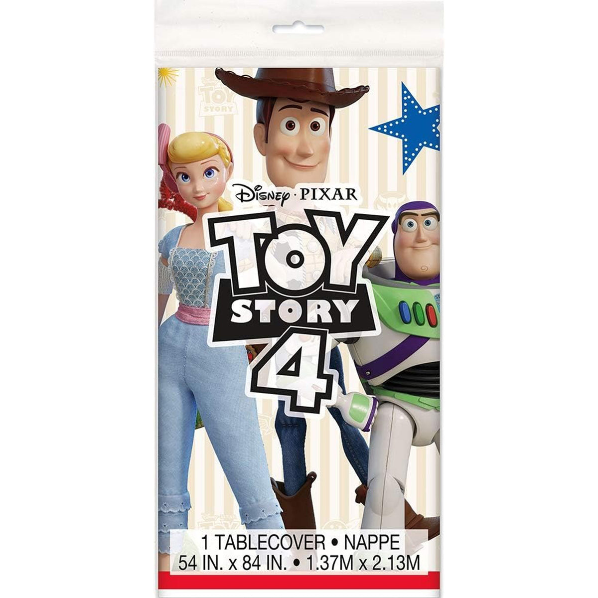 UNIQUE PARTY FAVORS Kids Birthday Toy Story Birthday Rectangular Plastic Table Cover, 54 x 84 Inches, 1 Count 011179795536