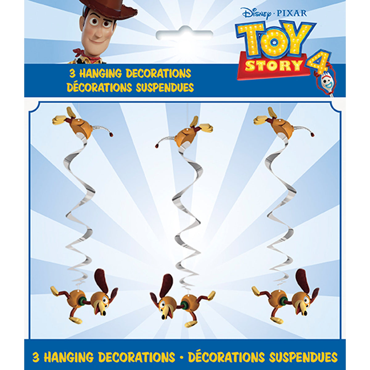 UNIQUE PARTY FAVORS Kids Birthday Toy Story Birthday Spiral Decoration Kit with Cutouts, Disney, 26 Inches, 3 Count 011179798490