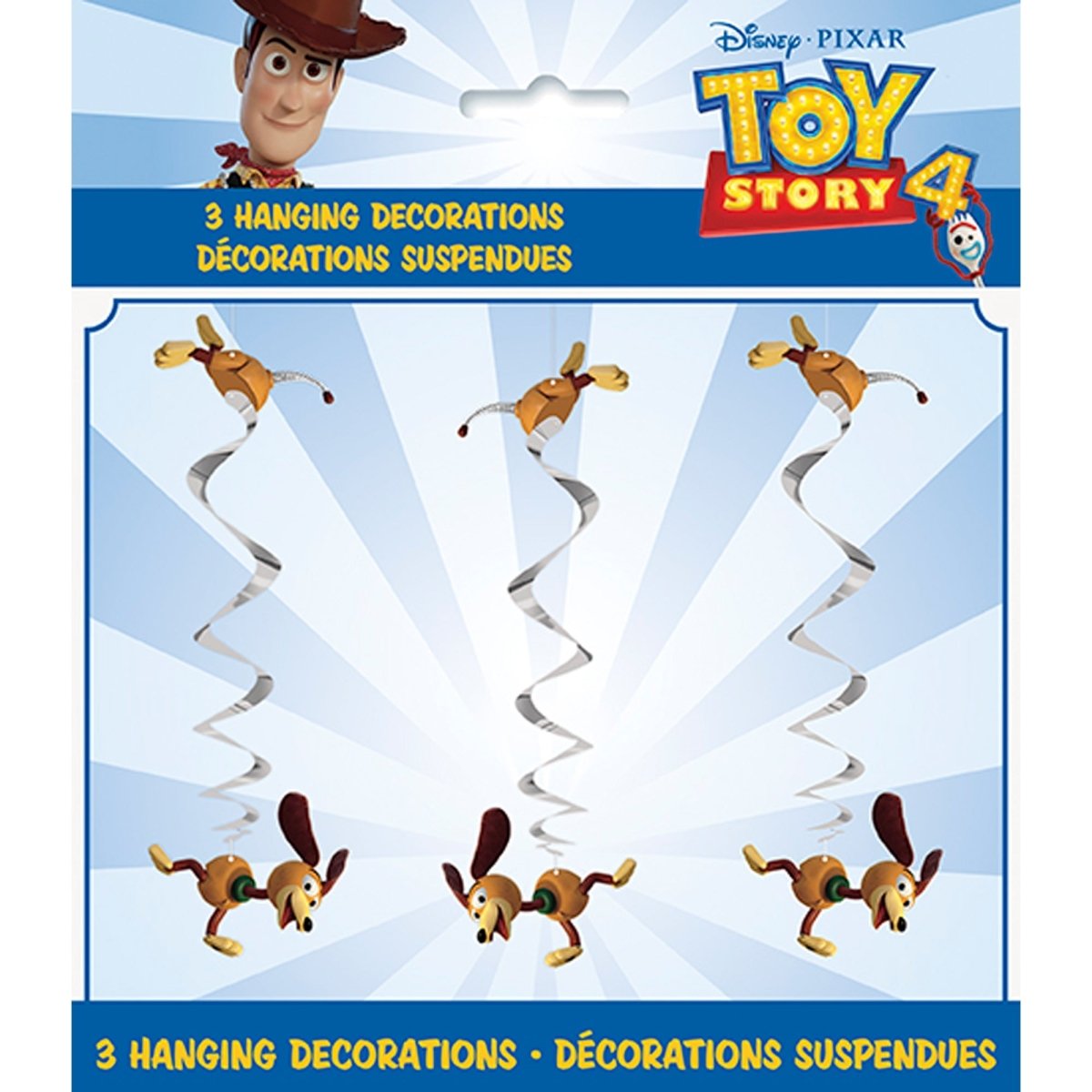 UNIQUE PARTY FAVORS Kids Birthday Toy Story Birthday Spiral Decoration Kit with Cutouts, Disney, 26 Inches, 3 Count 011179798490