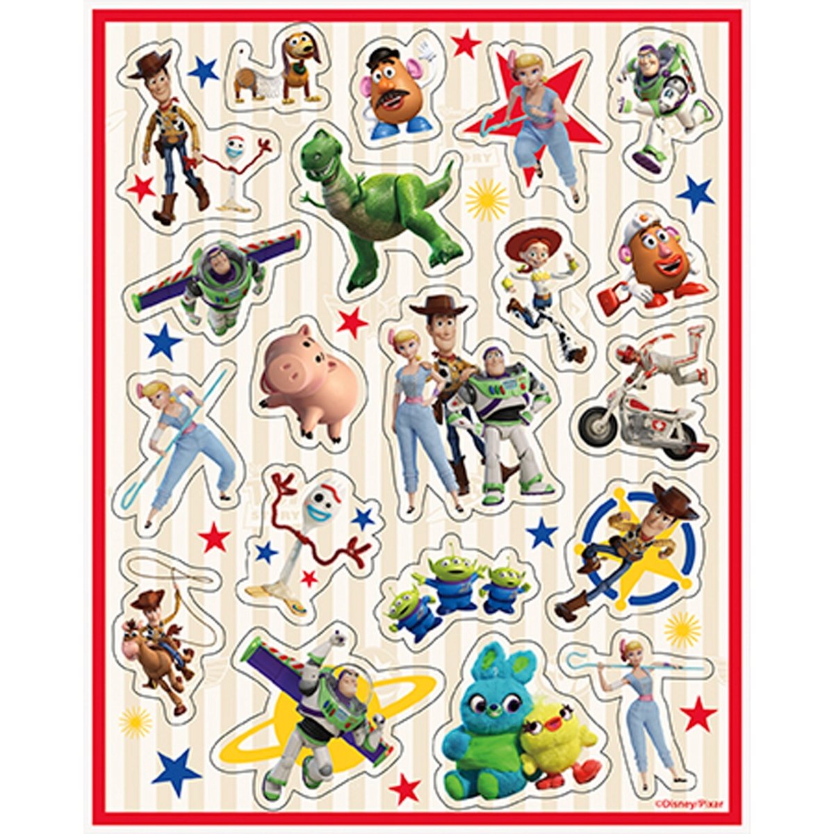 UNIQUE PARTY FAVORS Kids Birthday Toy Story Birthday Sticker Sheets, Disney, 4 Count 011179798605