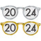 AMSCAN CA New Year 2024 New Year Plastic Glasses, Silver and Gold, 10 Count