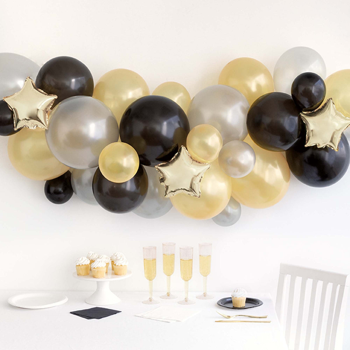 UNIQUE PARTY FAVORS New Year Disco New Year's Balloon Garland Kit, 1 Count