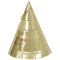 UNIQUE PARTY FAVORS New Year Disco New Year's Mini Gold Foil Party Hats, 4 Count