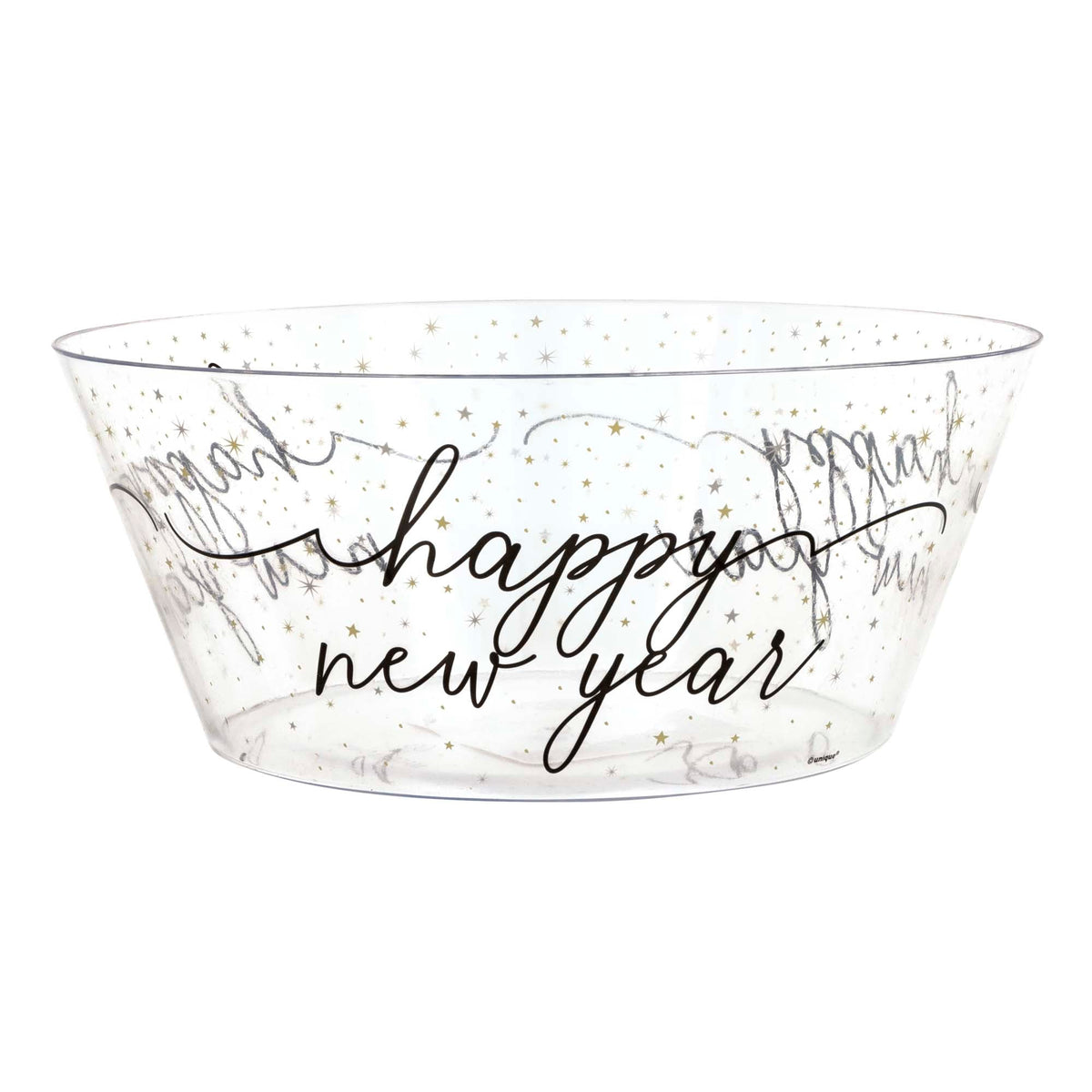 UNIQUE PARTY FAVORS New Year Disco New Year's Plastic Serving Bowl, 1 Count