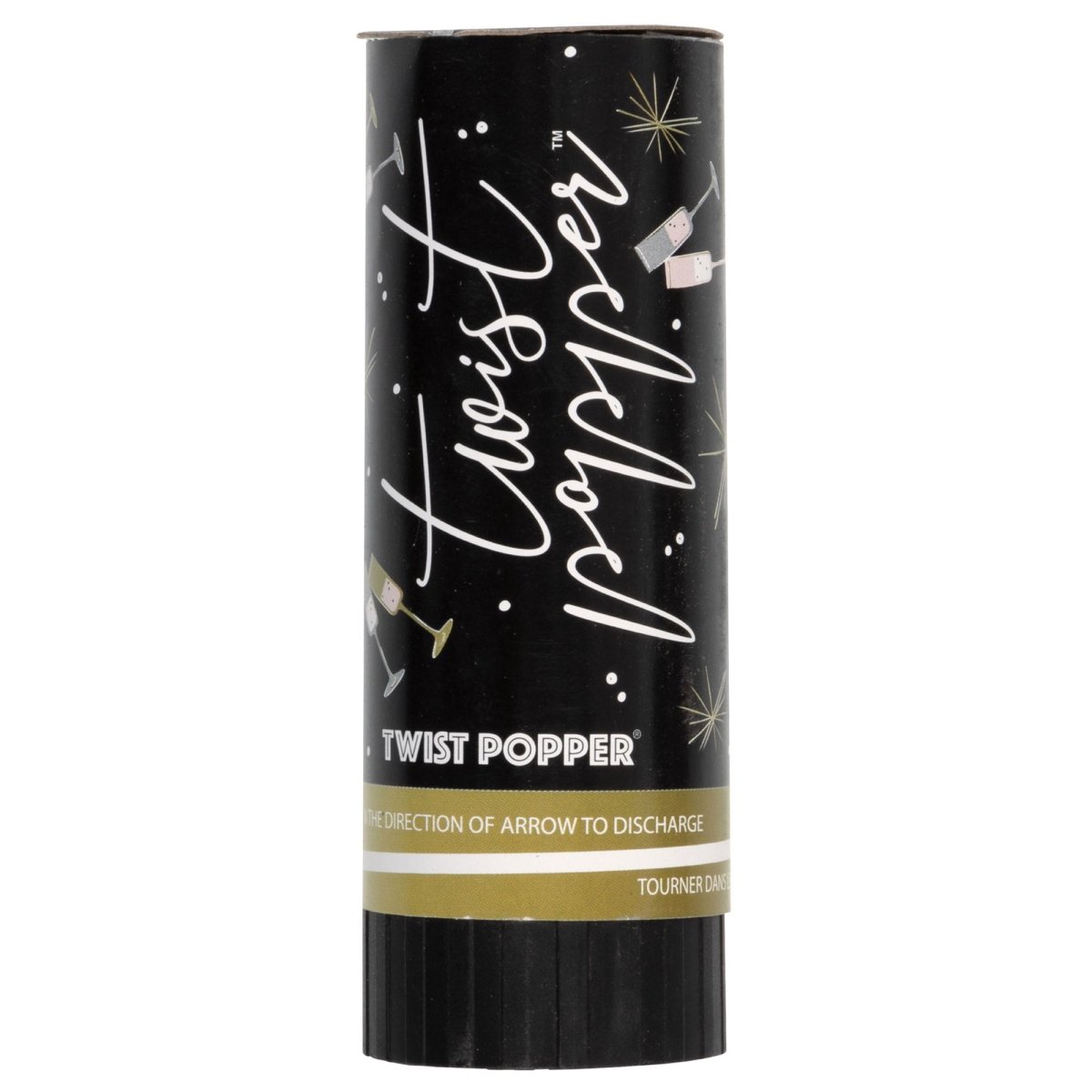 UNIQUE PARTY FAVORS New Year Gold Twist Poppers, 3 Count 011179125685