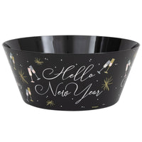 UNIQUE PARTY FAVORS New Year Toasting New Year Plastic Serving Bowl, 1 Count 011179125630