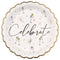 UNIQUE PARTY FAVORS New Year Toasting New Year Scalloped Edge Large Lunch Paper Plates, 9 Inches, 8 Count 011179129850