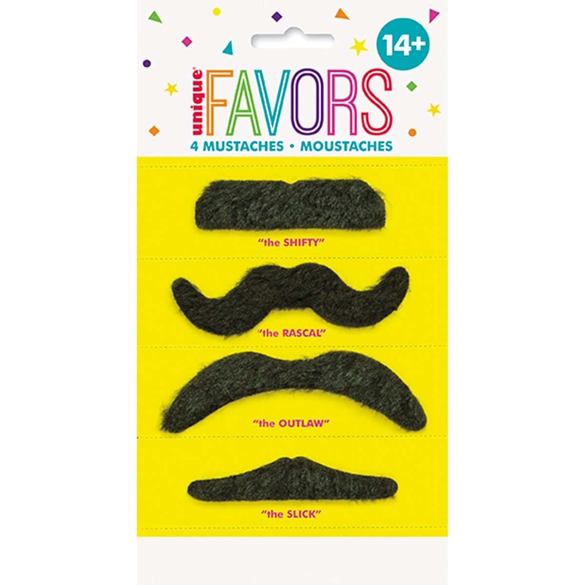 UNIQUE PARTY FAVORS Novelties Mustaches for Kids, 4 Count 011179847921