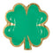 UNIQUE PARTY FAVORS St-Patrick Charming Shamrock Large Clover Shaped Lunch Paper Plates, 9 Inches, 8 Count