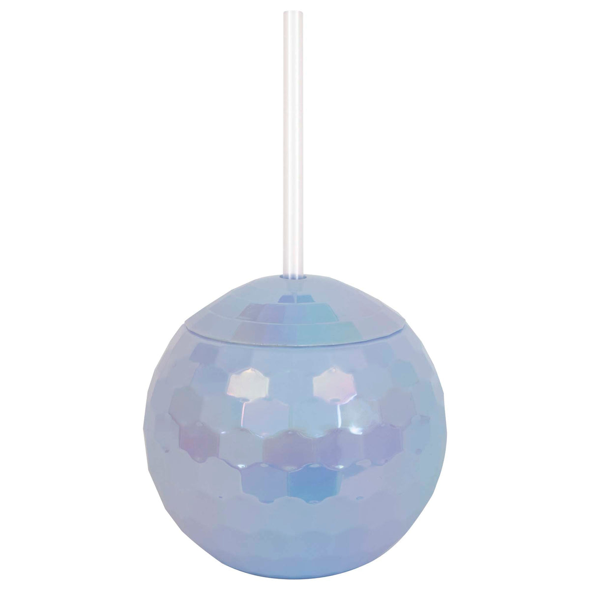 UNIQUE PARTY FAVORS Summer Summer Disco Ball Shaped Iridescent Cup, 19.5 Oz, 1 Count 011179136780