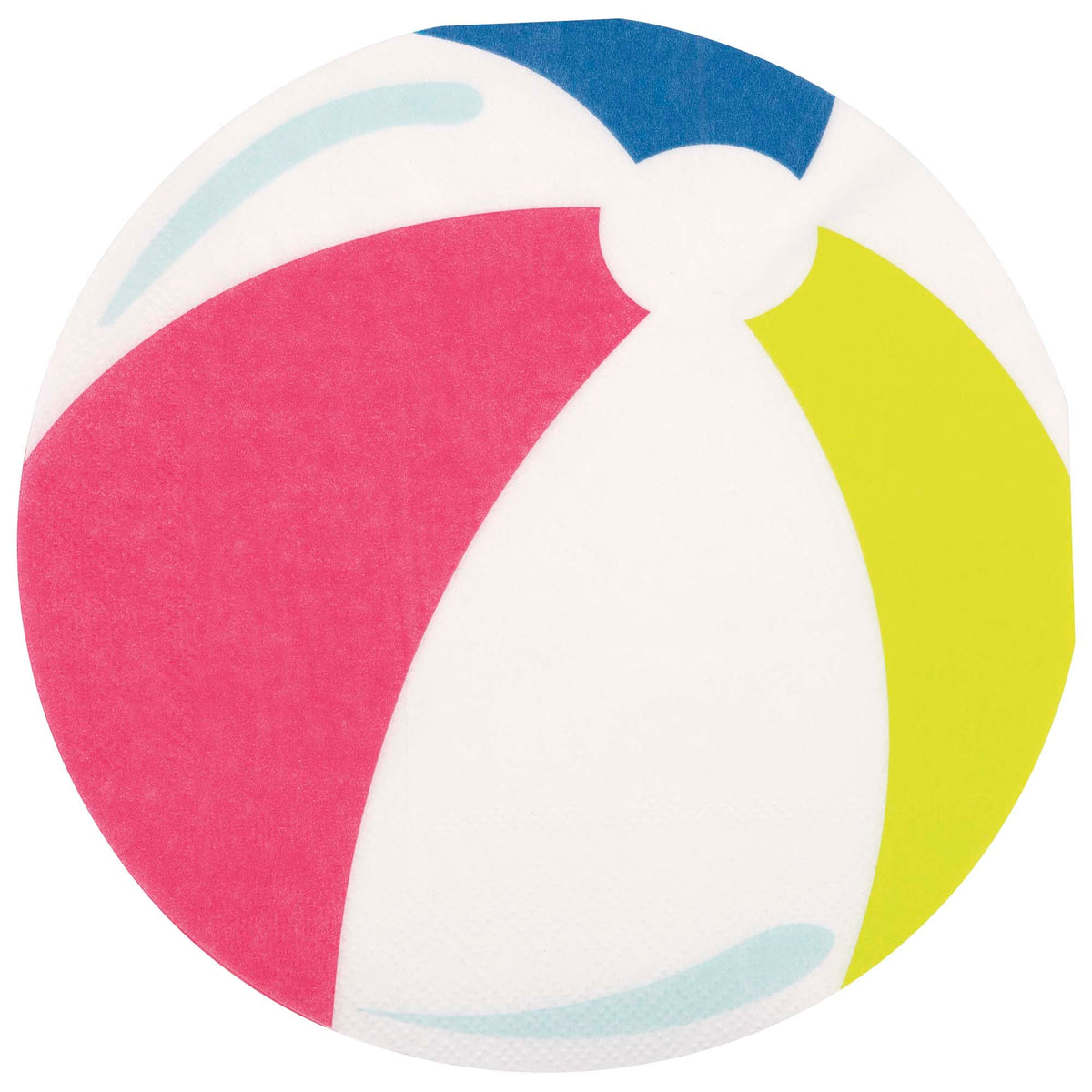 UNIQUE PARTY FAVORS Summer Summer Fun Large Beach Ball Shaped Lunch Napkins, 16 Count 011179134427