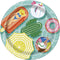 UNIQUE PARTY FAVORS Summer Summer Fun Small Round Dessert Paper Plates, 7 Inches, 8 Count 011179133543