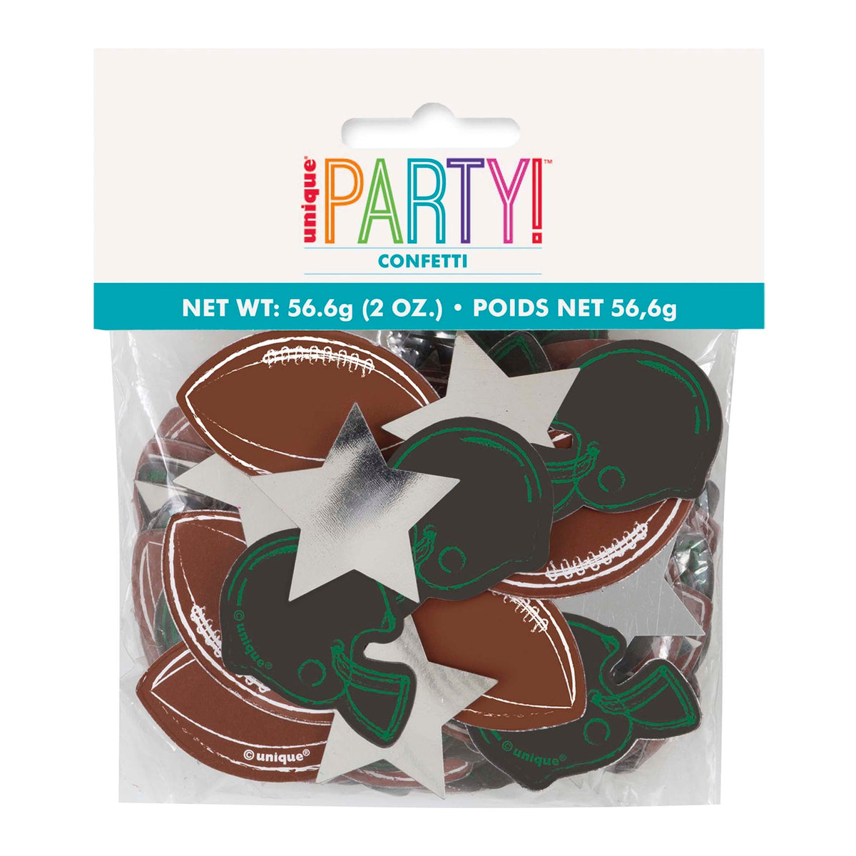 UNIQUE PARTY FAVORS Superbowl NFL Super Bowl Party Jumbo Paper Foil Confetti, 2 Oz, 1 Count