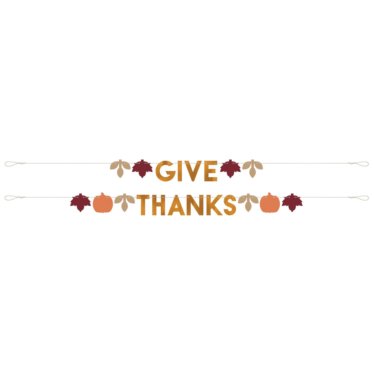 UNIQUE PARTY FAVORS Thanksgiving Thankful Harvest Give and Thanks Banners, 72 Inches, 2 Count 011179571482
