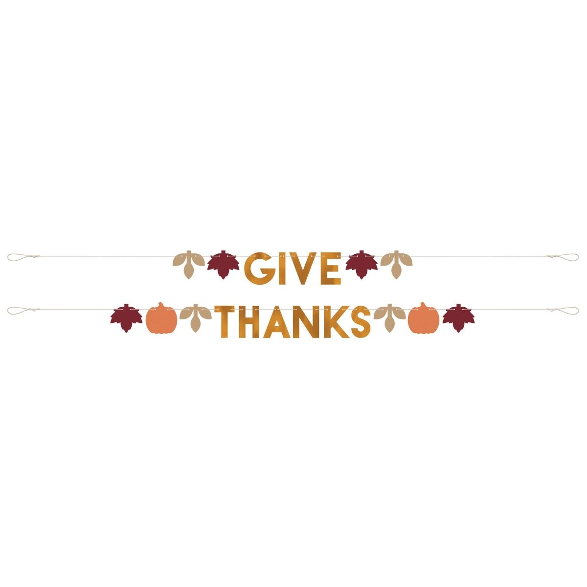 UNIQUE PARTY FAVORS Thanksgiving Thankful Harvest Give and Thanks Banners, 72 Inches, 2 Count 011179571482