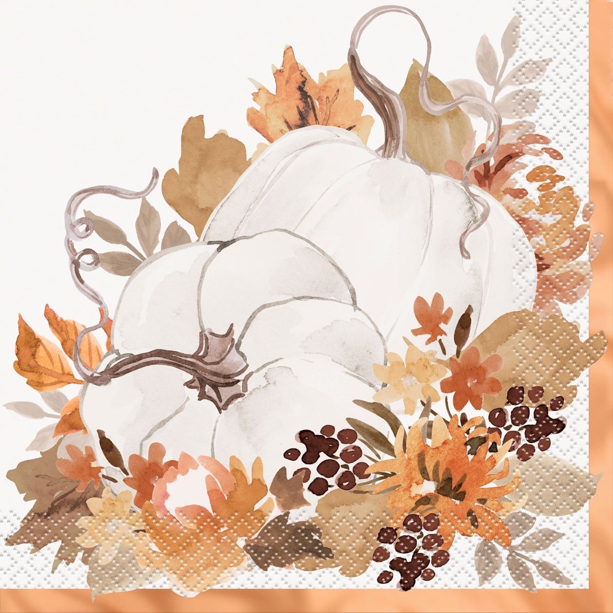 UNIQUE PARTY FAVORS Thanksgiving Thankful Harvest Large Lunch Napkins, 16 Count 011179577422