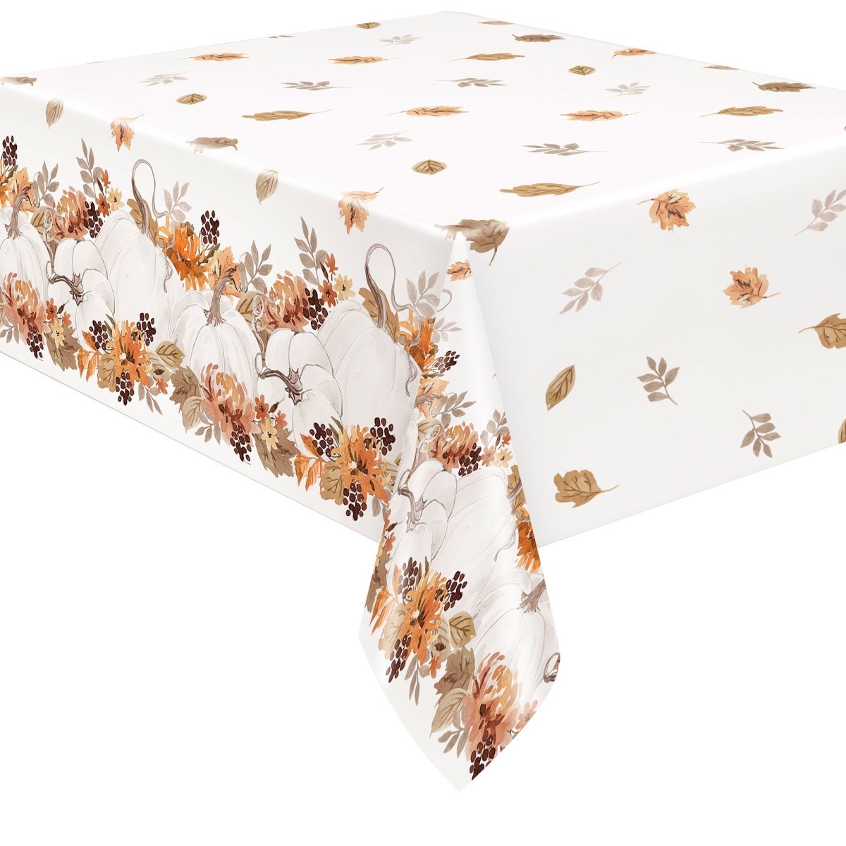 UNIQUE PARTY FAVORS Thanksgiving Thankful Harvest Rectangular Plastic Table Cover, 54 x 84 Inches, 1 Count 011179571437