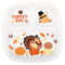 UNIQUE PARTY FAVORS Thanksgiving Turkey Day Large Square Lunch Paper Plates, 9 Inches, 8 Count 011179569946