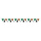 UNIQUE PARTY FAVORS Theme Party Football Party Paperboard Flag Banner with Foil Tassels, 1 Count 011179132867