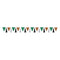 UNIQUE PARTY FAVORS Theme Party Football Party Paperboard Flag Banner with Foil Tassels, 1 Count 011179132867